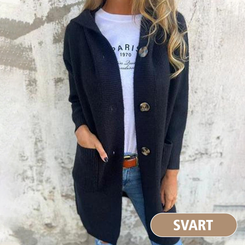 🥳Chaude vente 50% de réduction🌸Veste en tricot à boutons avec capuche pour femmes