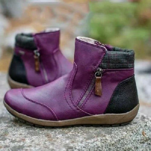 Vente chaude de Noël -50% de réduction sur les bottines imperméables à fermeture éclair pour femmes