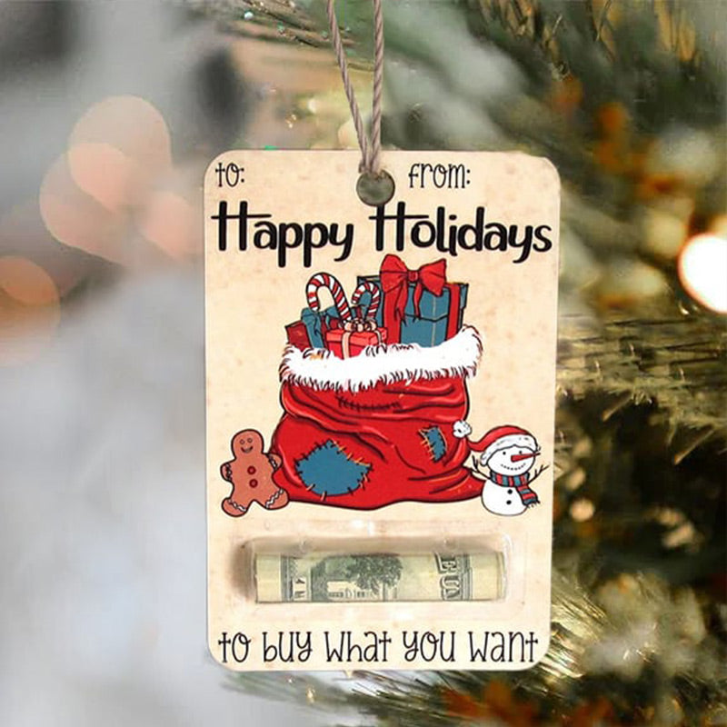 Carte de Noël Porte-monnaie Ornement pour cadeaux en espèces