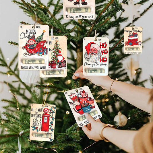 Carte de Noël Porte-monnaie Ornement pour cadeaux en espèces