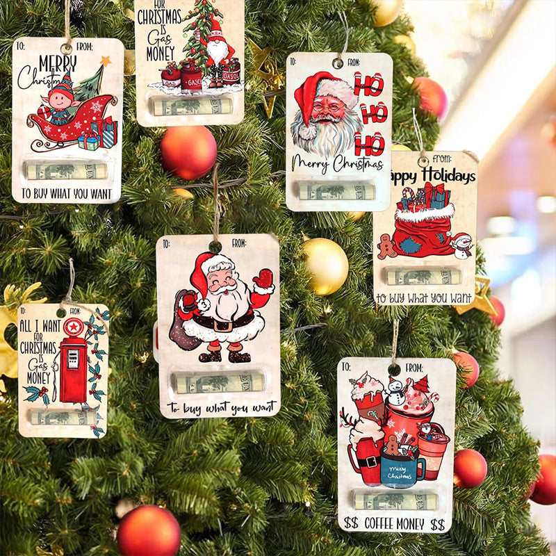 Carte de Noël Porte-monnaie Ornement pour cadeaux en espèces