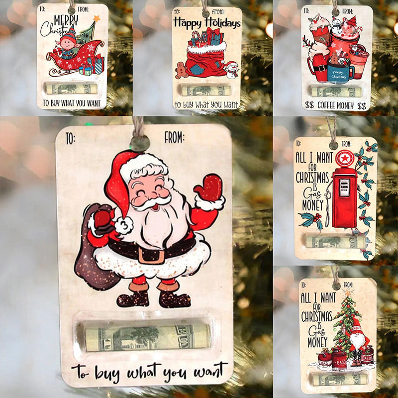 Carte de Noël Porte-monnaie Ornement pour cadeaux en espèces