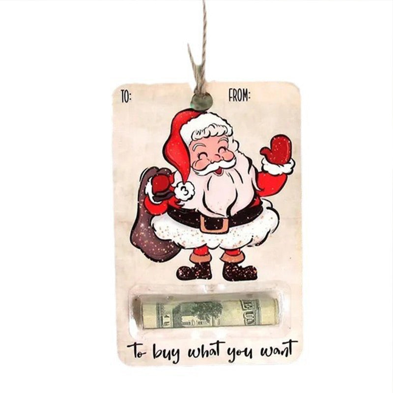 Carte de Noël Porte-monnaie Ornement pour cadeaux en espèces