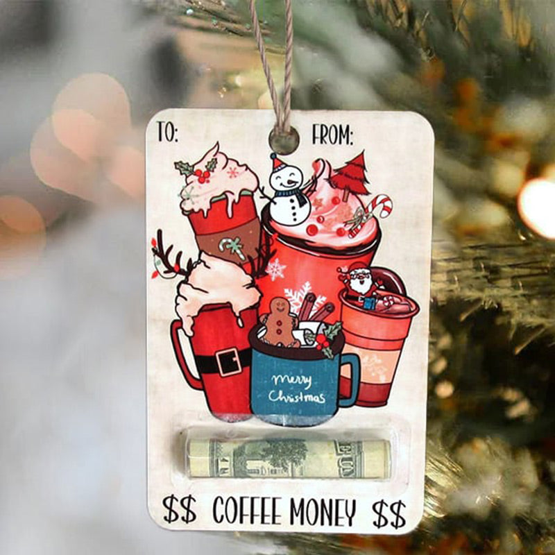 Carte de Noël Porte-monnaie Ornement pour cadeaux en espèces