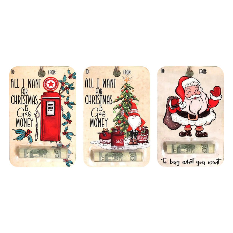 Carte de Noël Porte-monnaie Ornement pour cadeaux en espèces