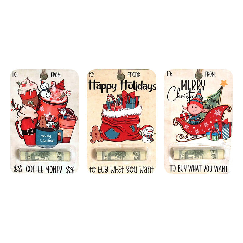 Carte de Noël Porte-monnaie Ornement pour cadeaux en espèces