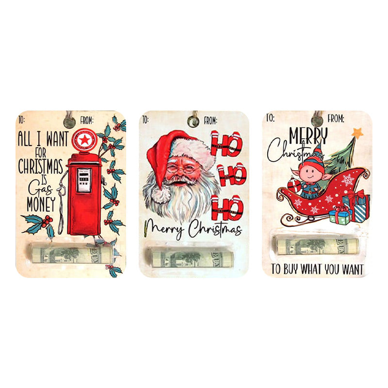 Carte de Noël Porte-monnaie Ornement pour cadeaux en espèces
