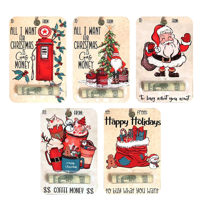 Carte de Noël Porte-monnaie Ornement pour cadeaux en espèces