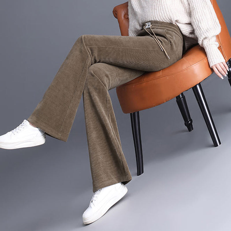 👖 Pantalon long épais à taille haute pour femme | Soldes de Noël 50 % de réduction | Cordon de serrage confortable et doublure polaire chaude | Vêtement d'hiver décontracté et d'intérieur idéal 🎄✨【Achetez-en 2, la livraison est gratuite