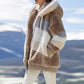🔥HOT SALE✨MANTEAU MATELASSÉ EN LAINE D'AGNEAU CONTRASTANT✨