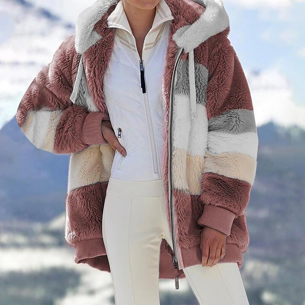 🔥HOT SALE✨MANTEAU MATELASSÉ EN LAINE D'AGNEAU CONTRASTANT✨