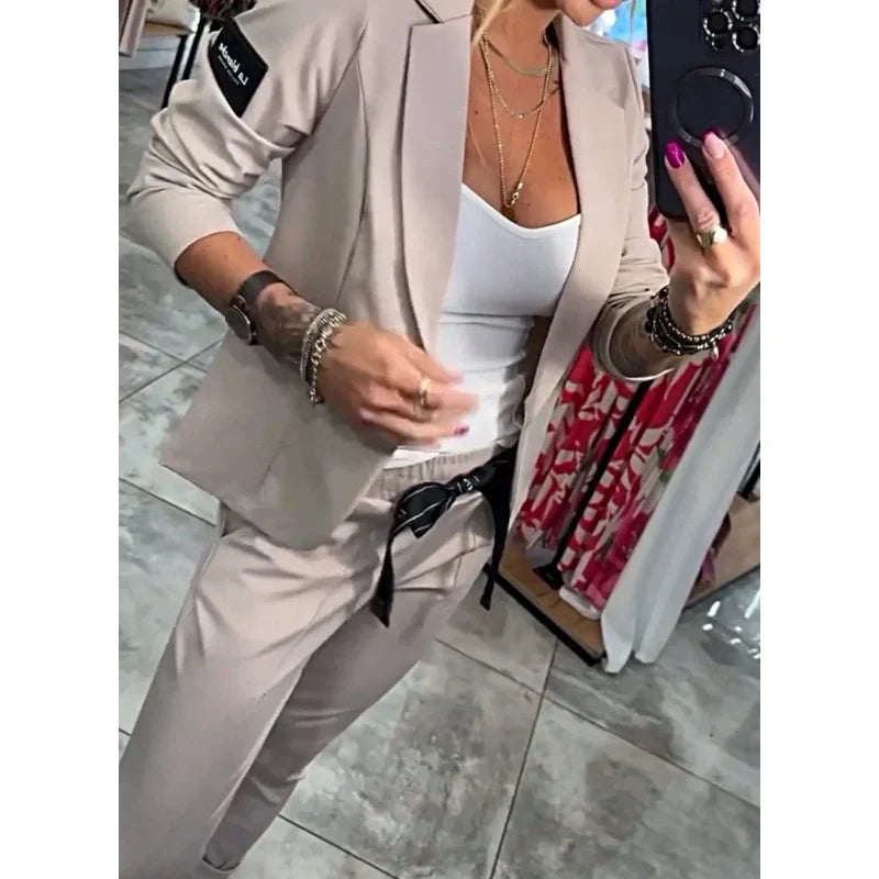 Ensemble 2 pièces veste et pantalon de costume décontracté pour femme 🌺LIVRAISON GRATUITE