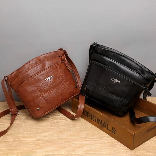 🦘Sac à bandoulière en cuir souple à pochettes multiples et de grande capacité🔥Offre du jour : 50% de réduction