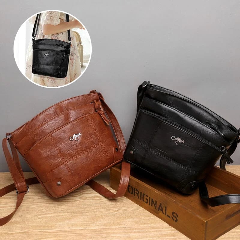 🦘Sac à bandoulière en cuir souple à pochettes multiples et de grande capacité🔥Offre du jour : 50% de réduction