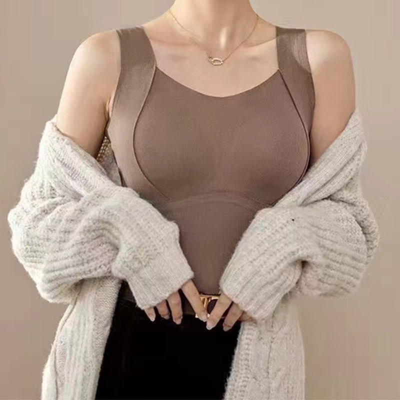 Achetez-en 2 obtenez-en 1 gratuit🌟Débardeur épais avec soutien-gorge à bretelles