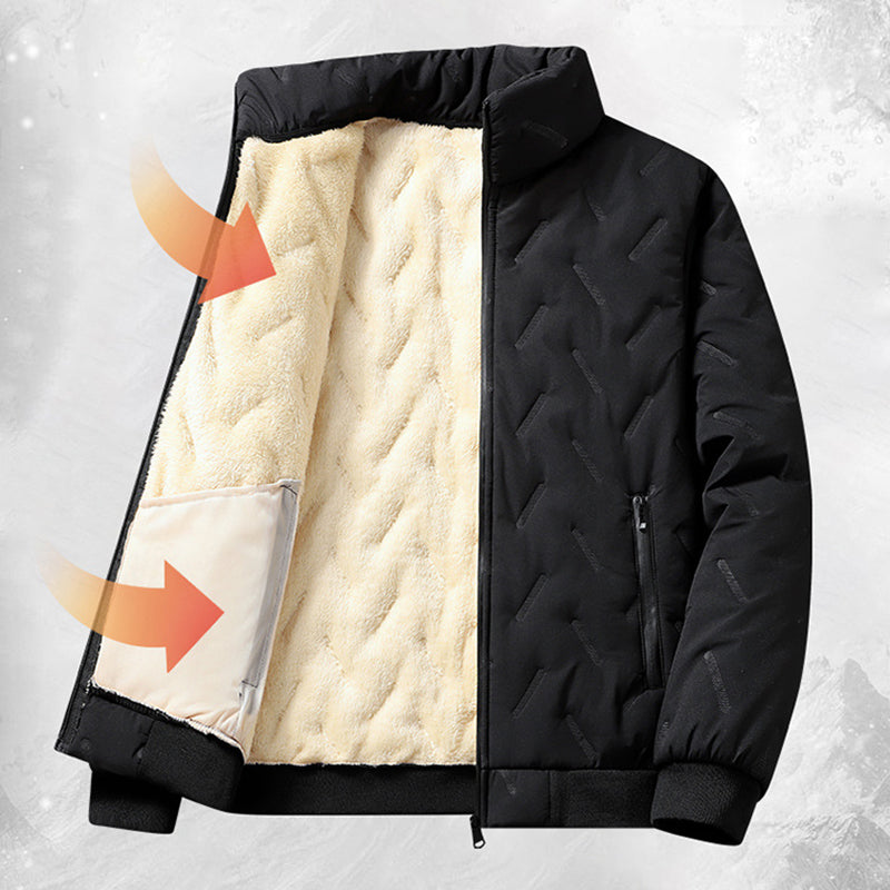 🎁Vente du dernier jour 49%OFF🔥 Veste d'hiver matelassée de men avec fausse doublure en toison【Livraison gratuite】