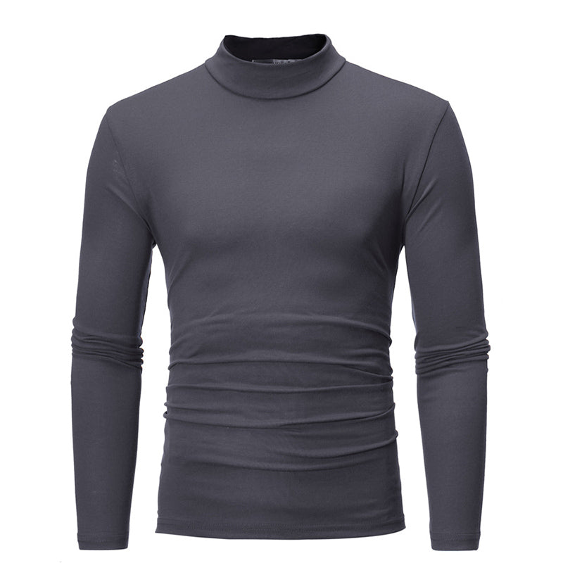 📢📢60 % de réduction !!!✨T-shirt thermique homme en coton à col montant : chaud, respirant & décontracté pour automne-hiver ! ❄️