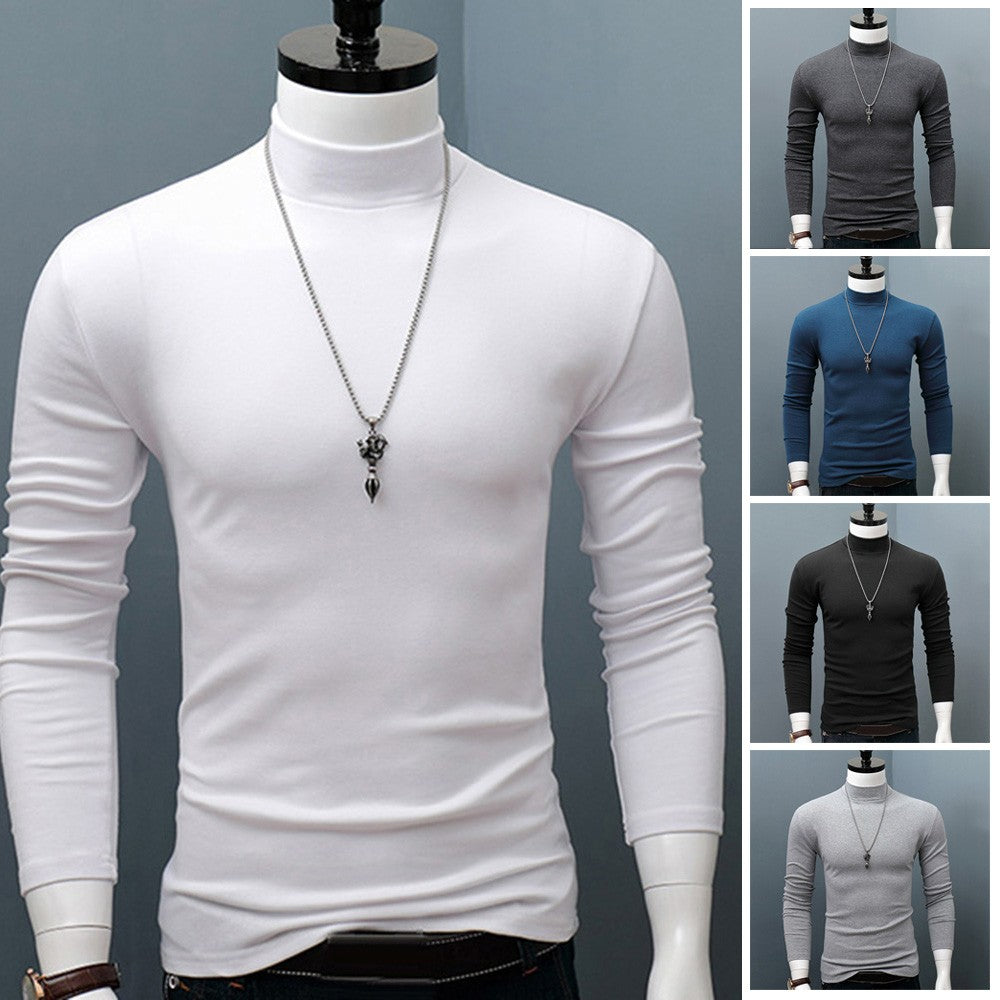 📢📢60 % de réduction !!!✨T-shirt thermique homme en coton à col montant : chaud, respirant & décontracté pour automne-hiver ! ❄️