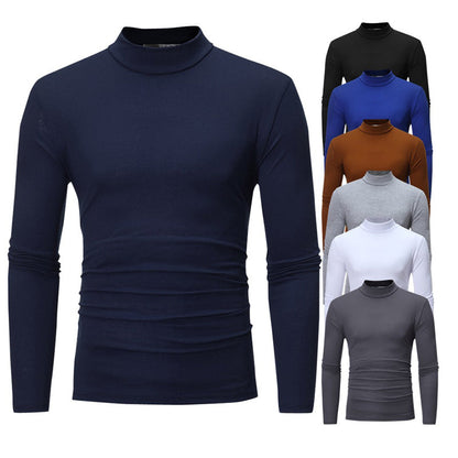 📢📢60 % de réduction !!!✨T-shirt thermique homme en coton à col montant : chaud, respirant & décontracté pour automne-hiver ! ❄️