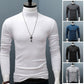 📢📢60 % de réduction !!!✨T-shirt thermique homme en coton à col montant : chaud, respirant & décontracté pour automne-hiver ! ❄️