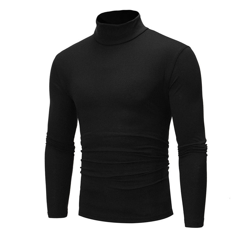 📢📢60 % de réduction !!!✨T-shirt thermique homme en coton à col montant : chaud, respirant & décontracté pour automne-hiver ! ❄️