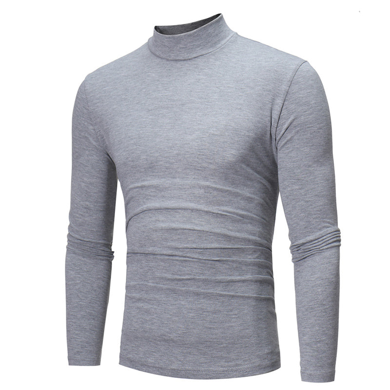 📢📢60 % de réduction !!!✨T-shirt thermique homme en coton à col montant : chaud, respirant & décontracté pour automne-hiver ! ❄️