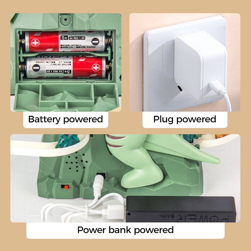 🧸Jeu de piste électrique Dinosaur Chase Race Track✨