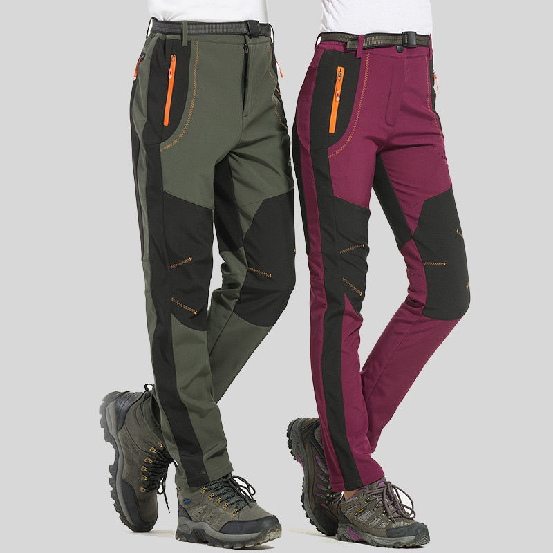 Pantalon de randonnée coupe-vent, imperméable, chaud, taille élastique