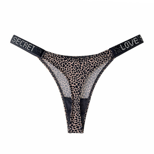 String sexy à strass pour femme, taille basse, taille haute, bikini, sous-vêtements, culotte hipster à dos en T