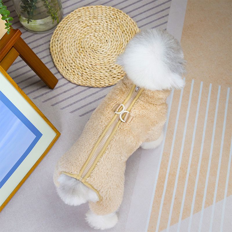 Veste d'hiver pour chiens avec fermeture éclair dans le dos