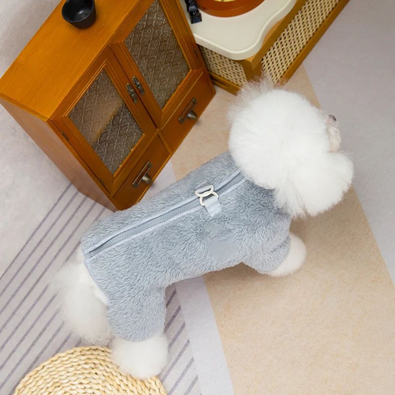 Veste d'hiver pour chiens avec fermeture éclair dans le dos
