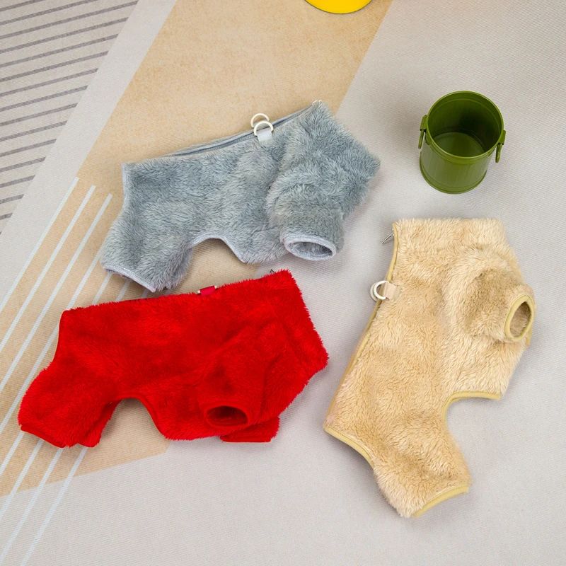 Veste d'hiver pour chiens avec fermeture éclair dans le dos