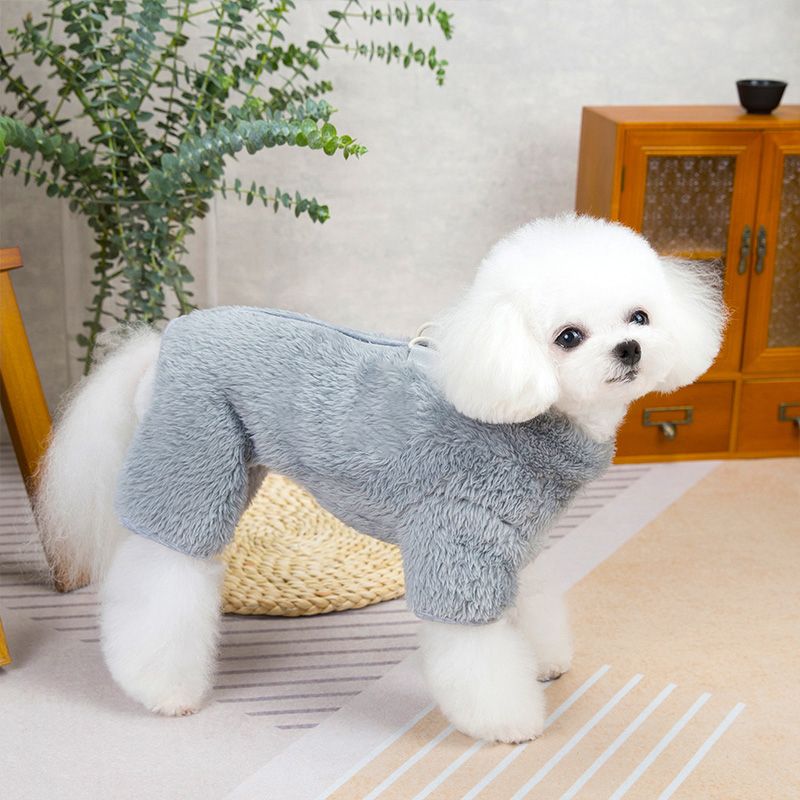 Veste d'hiver pour chiens avec fermeture éclair dans le dos