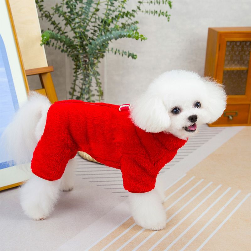 Veste d'hiver pour chiens avec fermeture éclair dans le dos