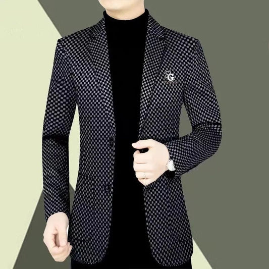Veste de Costume Décontractée à Coupe Ajustée pour Hommes🔥livraison gratuite 🛫