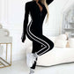 🌸Combinaison longue - manche avec fermeture éclair sportive pour femmes