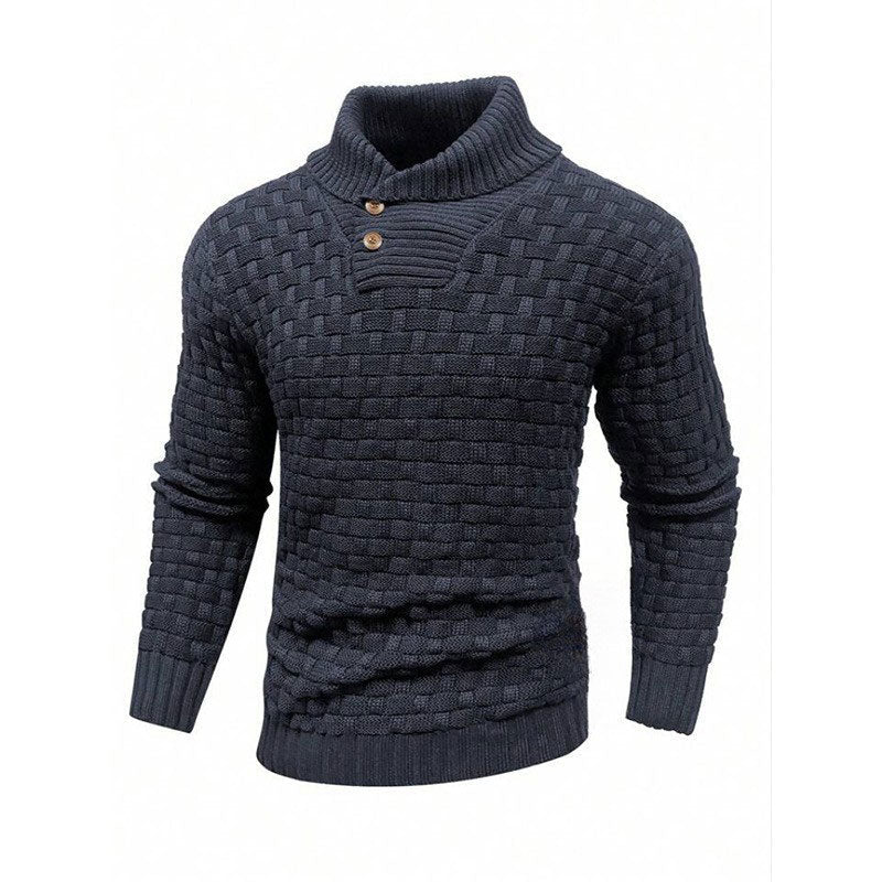 💜 DERNIER JOUR DE LA PROMOTION – 50 % DE RÉDUCTION 💜Pull homme à col montant structuré