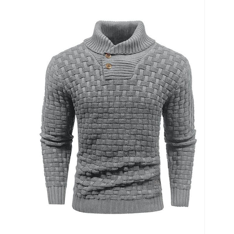 💜 DERNIER JOUR DE LA PROMOTION – 50 % DE RÉDUCTION 💜Pull homme à col montant structuré
