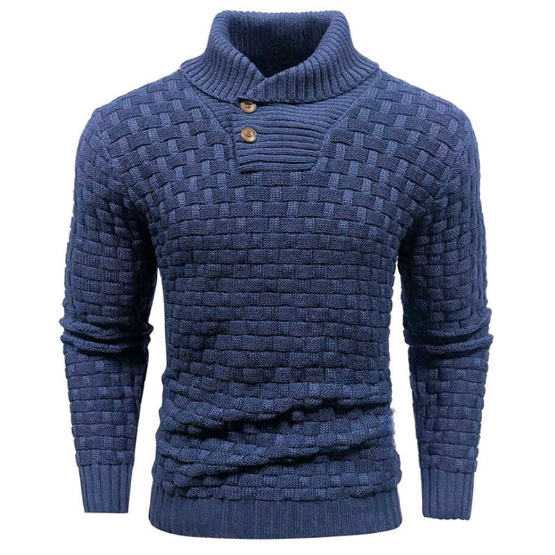 💜 DERNIER JOUR DE LA PROMOTION – 50 % DE RÉDUCTION 💜Pull homme à col montant structuré