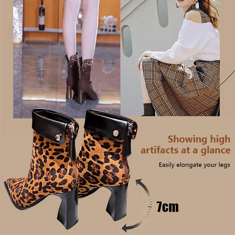 ❄️Spécial hiver❄️ Bottines à talons hauts en simili-suède pour femmes【Livraison gratuite】