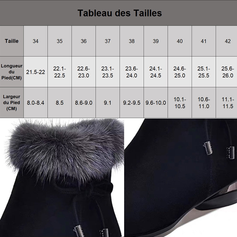 Bottines à La Mode Chaudes, Épaisses, Antidérapantes pour Femmes