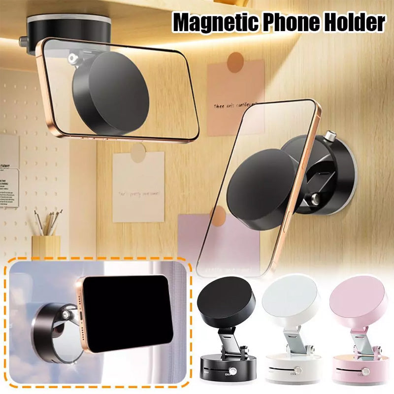 Support de téléphone portable magnétique pliable et portable à aspiration