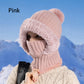 Bonnet Écharpe et Masque 3-en-1 Tricoté d'Hiver pour Femmes