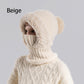 Bonnet Écharpe et Masque 3-en-1 Tricoté d'Hiver pour Femmes