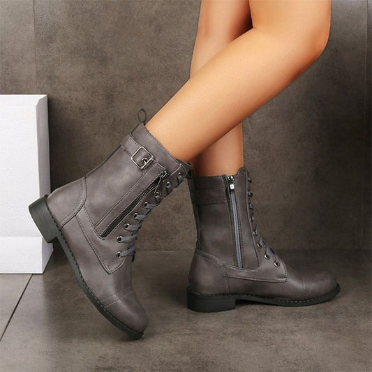 👢 Confort & Maintien | Bottines Femme en Cuir à Fermeture Latérale