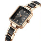 Montre à quartz rectangulaire tendance pour femme
