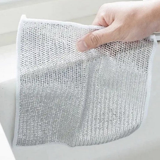 Chiffons métalliques polyvalents pour le lavage de la vaisselle à sec et à l'eau