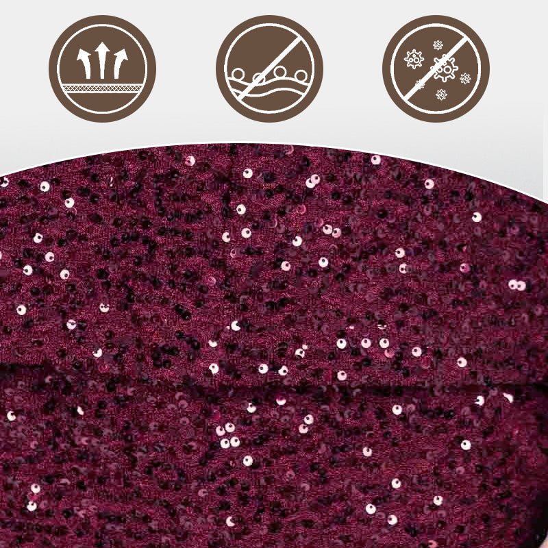 💥Nouvelle arrivée 2025 - Pré-vente💖Haut à manches longues à sequins pour femmes et pantalon large ✨