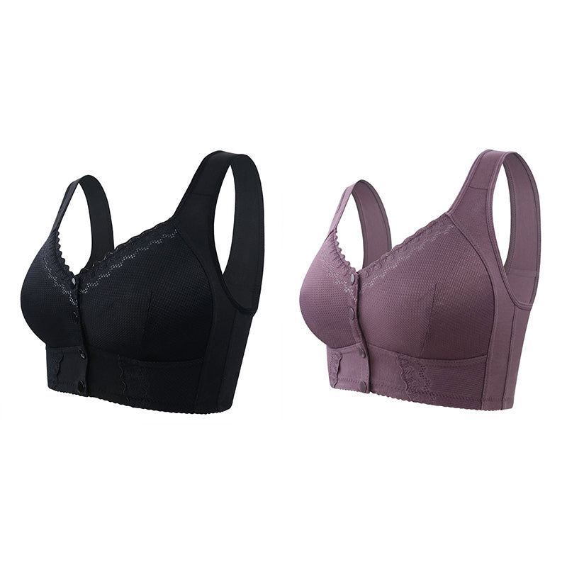 🌸Soutien-gorge respirant Plus Size pour femmes avec fermeture frontale