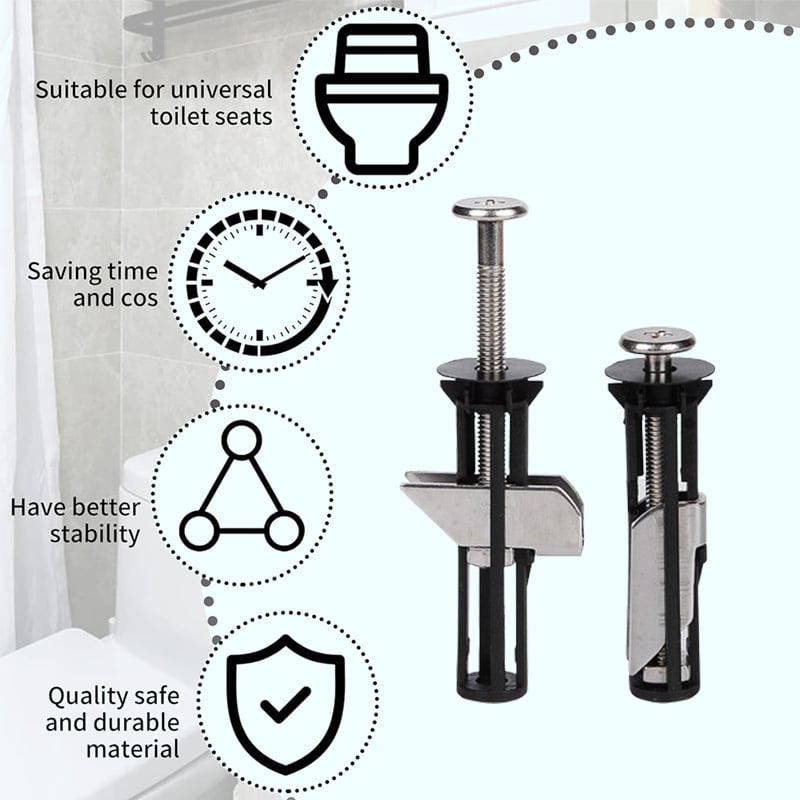 💥Kit de vis de fixation de siège de toilettes haute performance🎁